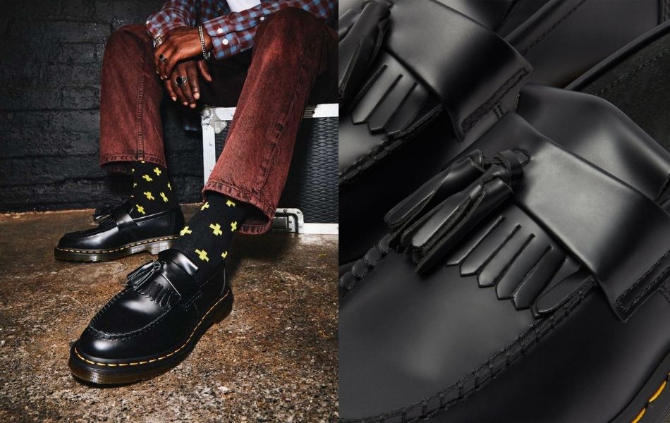 Manufactured at the original Dr. Martens Cobbs Lane factory, the Adrian tassel loafer first hit the streets in 1980