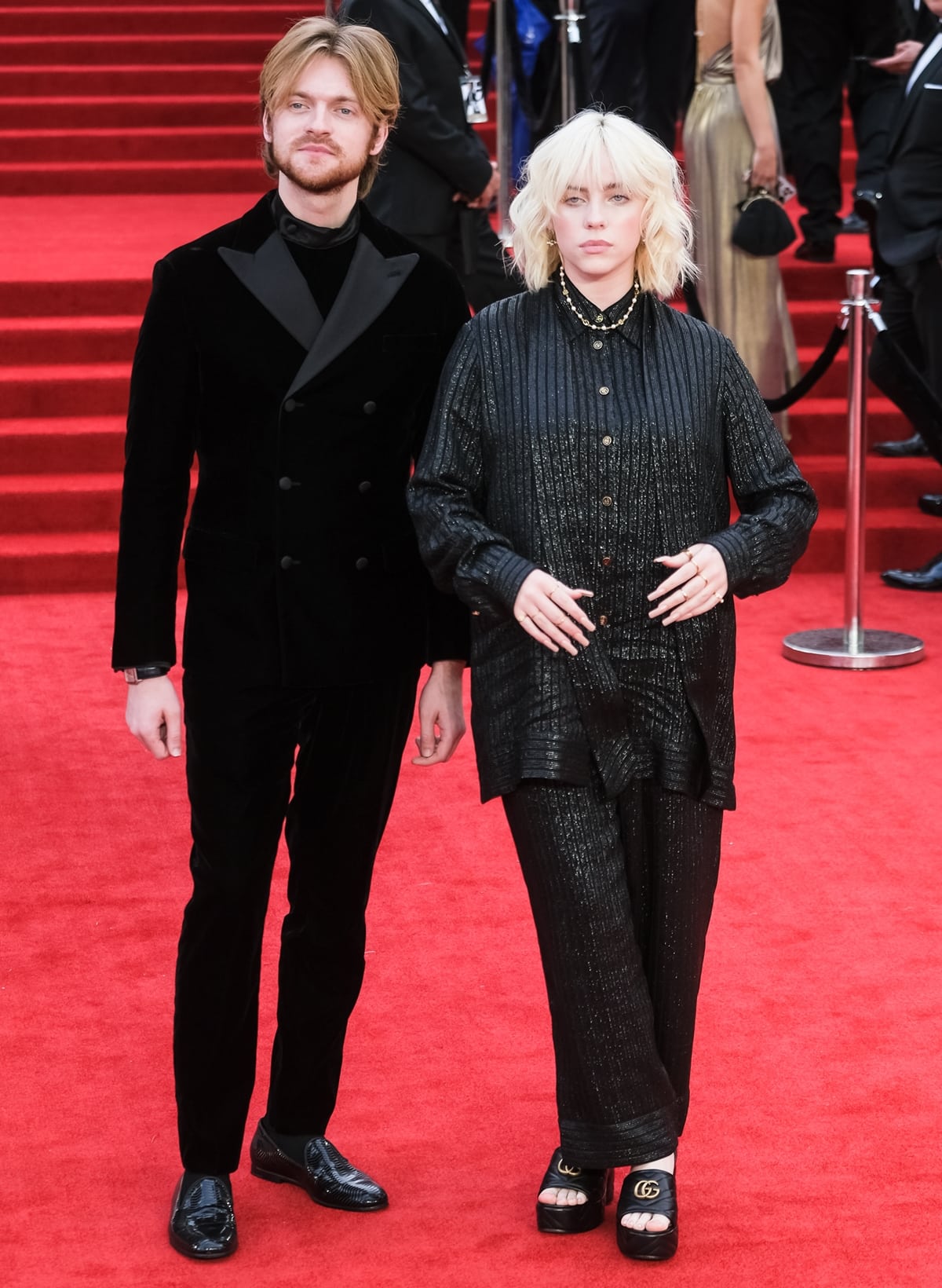 Finneas and Billie Eilish wear Gucci for the World Premiere of No Time To Die