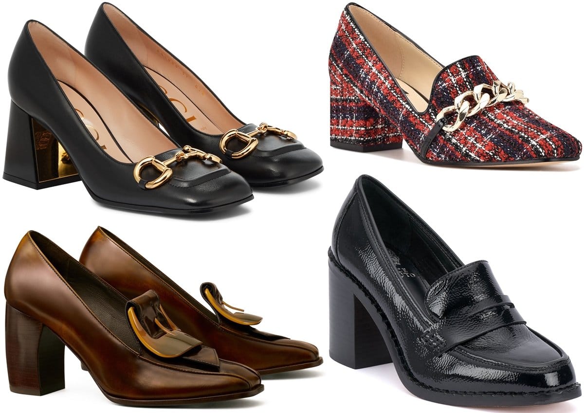 These high-heeled loafers show that not all loafers have flat or low heels