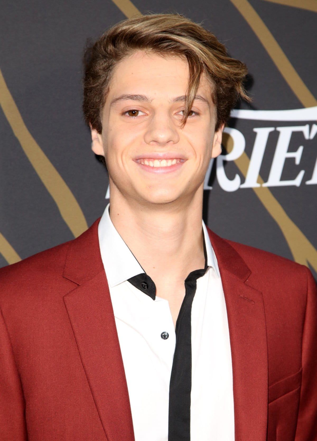 Jace Norman in a maroon Topman suit for Variety’s Power Of Young Hollywood event
