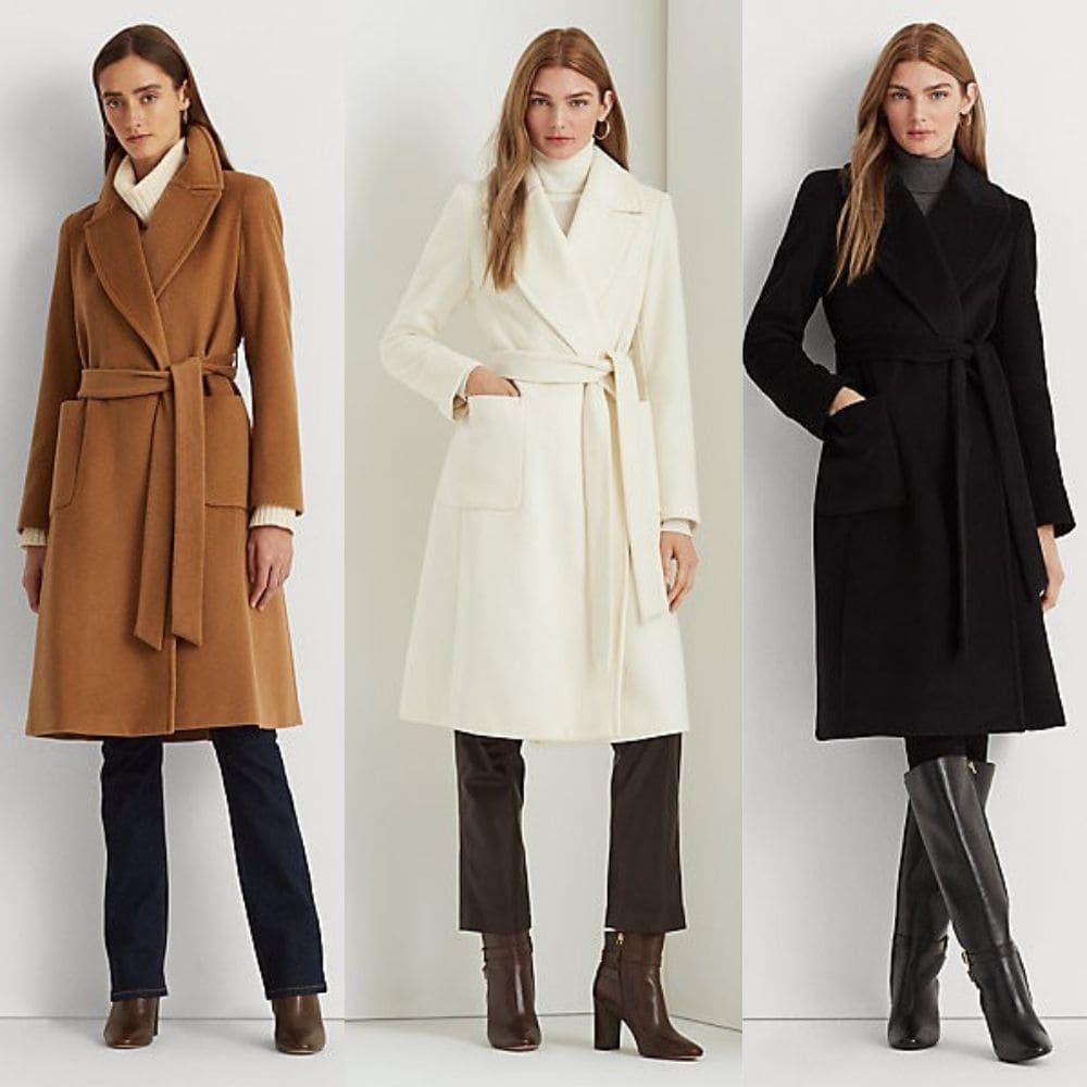 Lauren Ralph Lauren Wool-Blend Wrap Coat