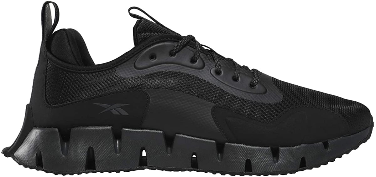 Accelerate into the future in these black men's ZigTech shoes featuring a bold midsole design that gives them a futuristic look