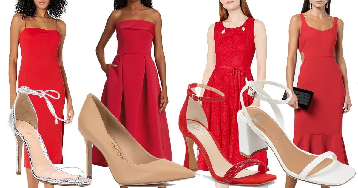 color shoes to wear with red dress