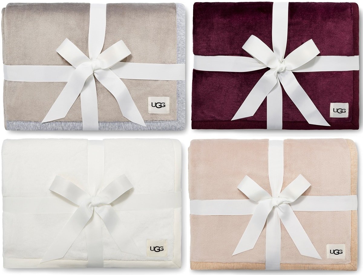 UGG's ultrasoft Duffield II throw blanket is available in numerous colors and is plush, warm, and incredibly cozy