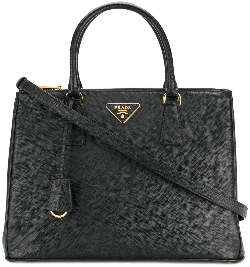 One of Prada's most iconic bags, the sophisticated Galleria is made of iconic Saffiano leather with a crosshatch texture