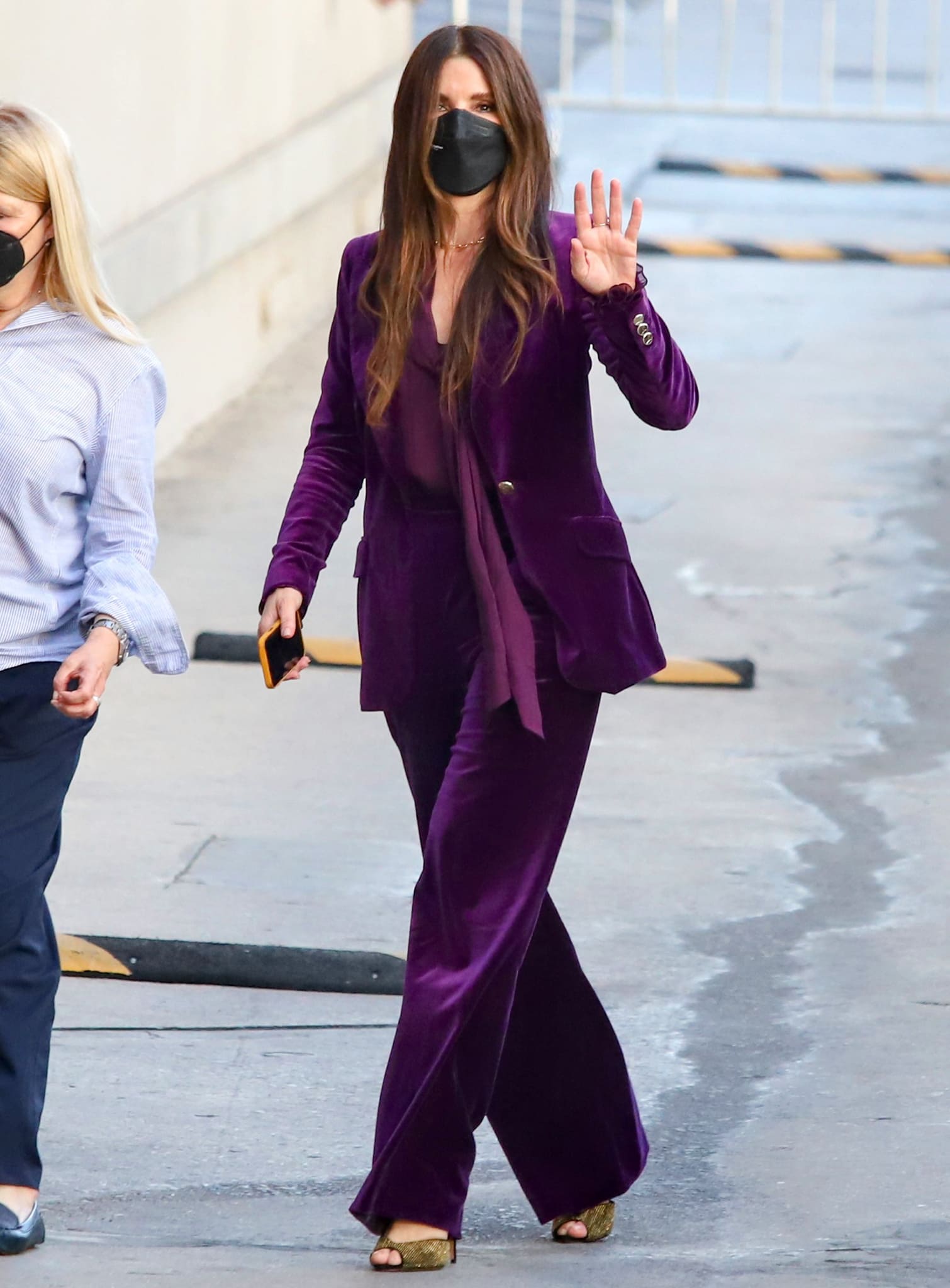 Sandra Bullock heading to Jimmy Kimmel Live in Los Angeles to promote her new drama The Unforgivable on November 22, 2021
