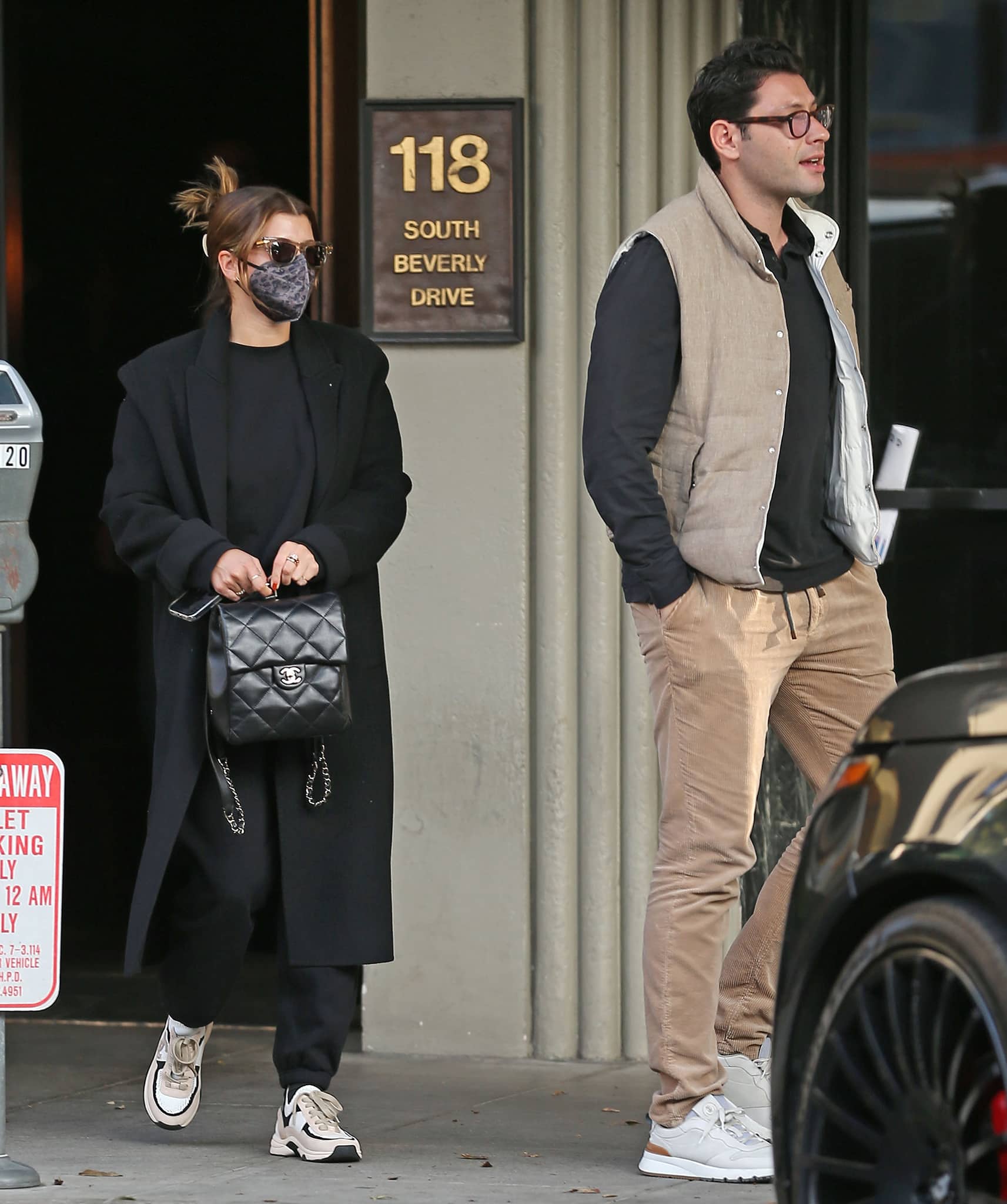 Sofia Richie and boyfriend Elliot Grainge showcase their chic and casual winter styles while leaving the South Beverly Grill in Beverly Hills on December 8, 2021