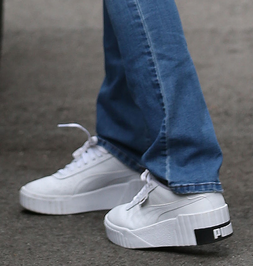 Sofia Vergara completes her casual-cool ensemble with Puma Cali Wedge chunky sneakers