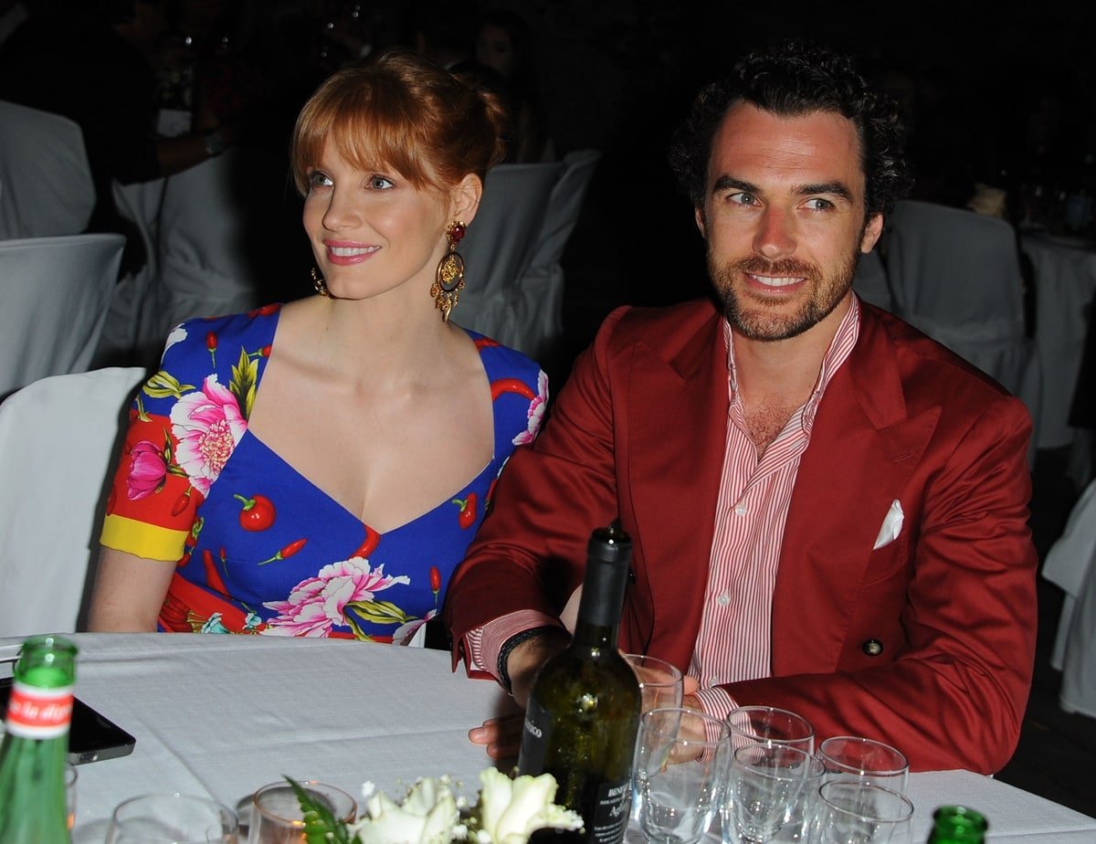 Actress Jessica Chastain and her boyfriend Gian Luca Passi De Preposulo attend Day 1 of Ischia Global Film & Music Fest 2014