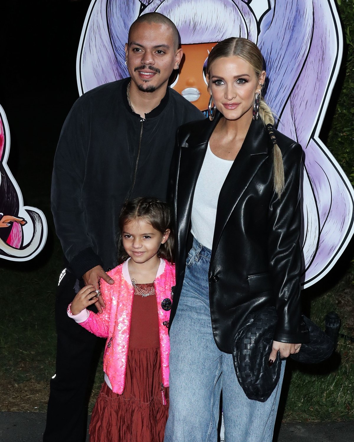 Evan Ross, Ashlee Simpson, and their daughter Jagger Snow Ross at the premiere of 'L.O.L Surprise!'