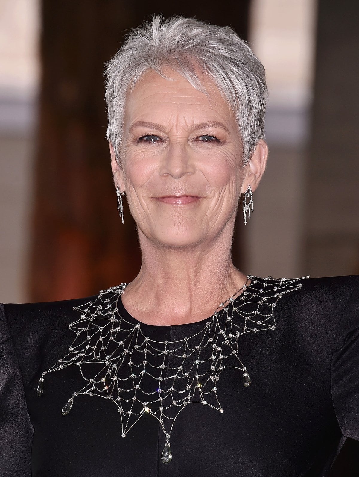 Jamie Lee Curtis in a dress by Alex Perry at The Academy Museum of Motion Pictures Opening Gala Eva held on September 25, 2021, at the Academy Museum of Motion Pictures in Los Angeles