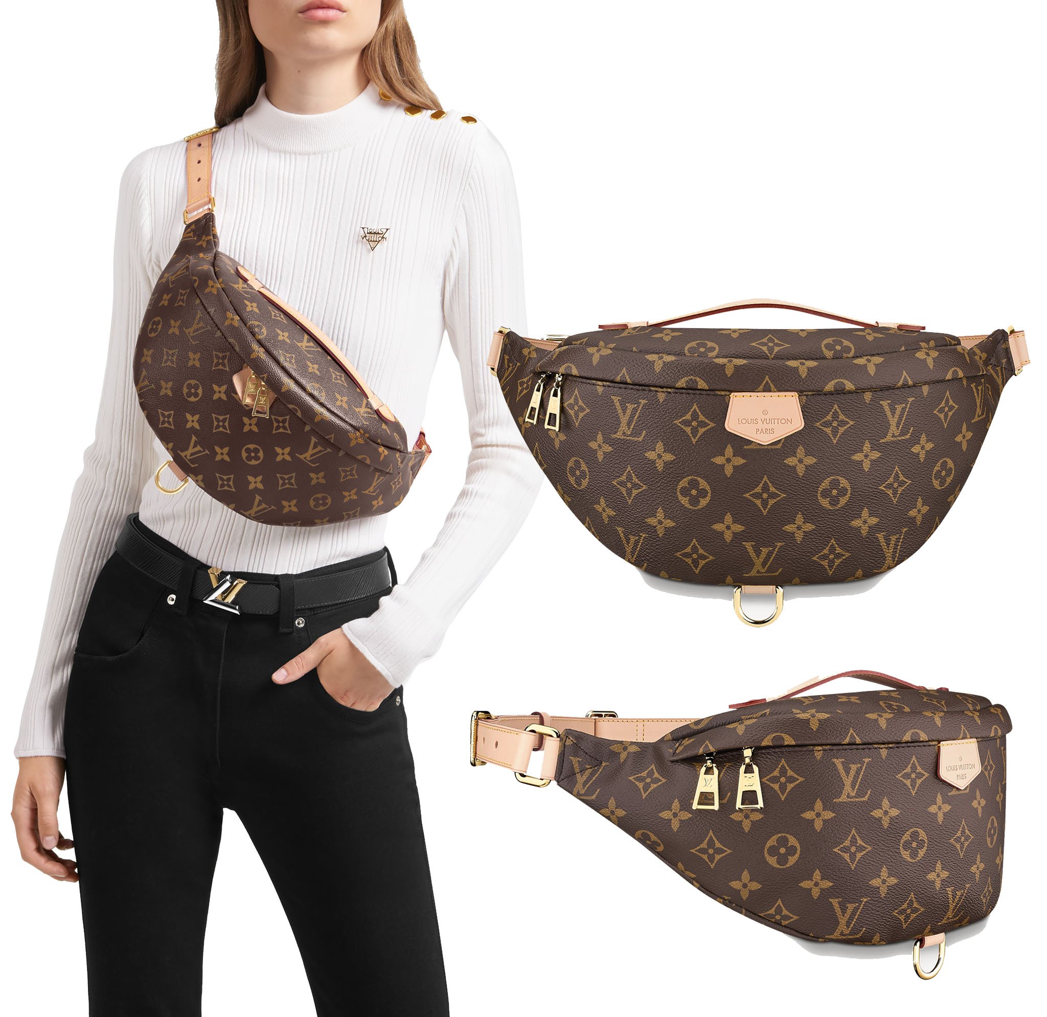 A fanny pack that you can wear as a sling bag across your body, Louis Vuitton's bumbag blends sportswear with Parisian chic with its silhouette and luxurious Monogram canvas