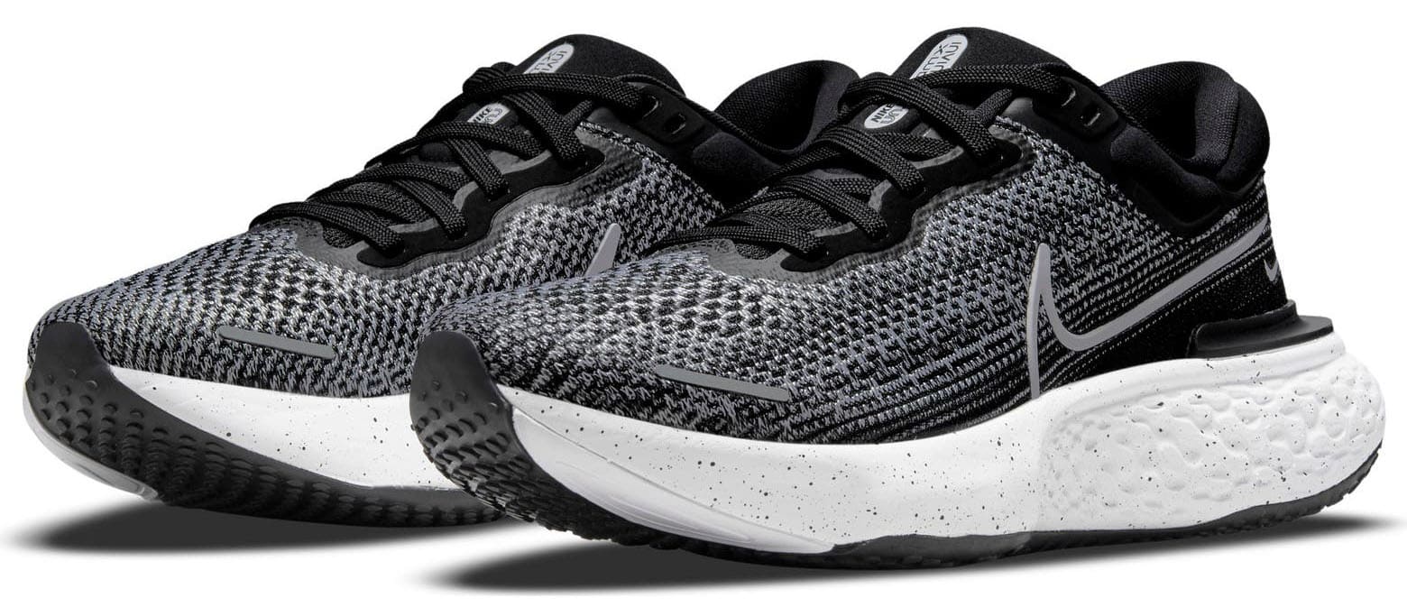 The ZoomX Invincible Run Flyknit shoes are designed for long runs with bouncy ZoomX foam and breathable Flyknit upper