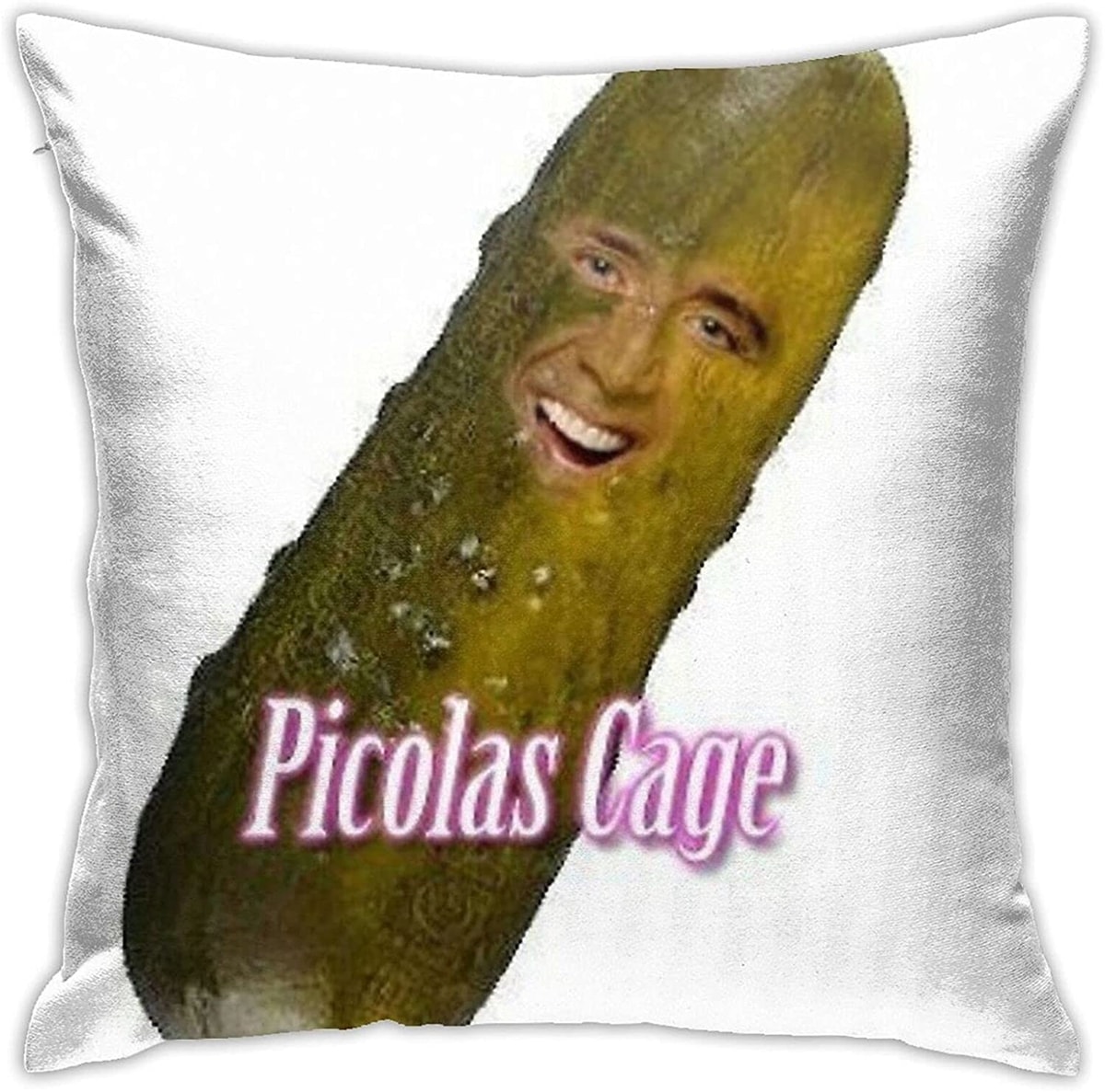 The plush fabric Picolas Cage pillowcase is soft and comfortable