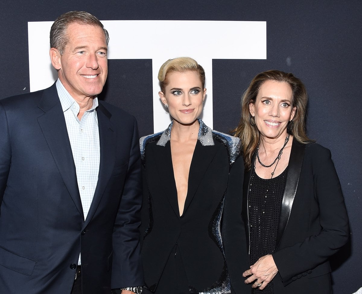 Brian Williams with his wife Jane Stoddard Williams and their daughter Allison Williams