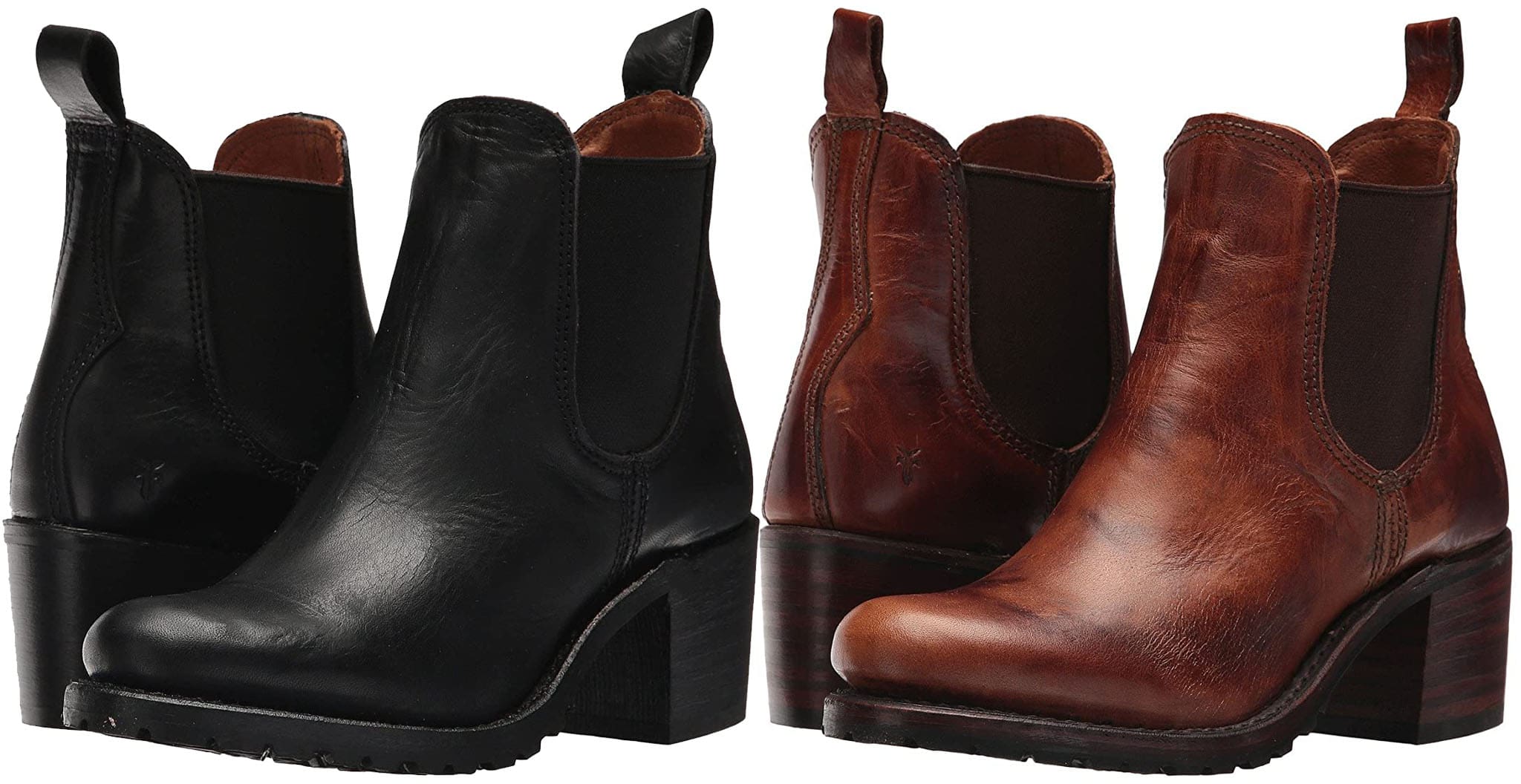 Mixing country with urban twist, these timeless Sabrina Chelsea boots are designed from smooth handworked full-grain oil-tanned Italian leather with round toes, elasticated side gores, and low block heels with a Goodyear welted construction