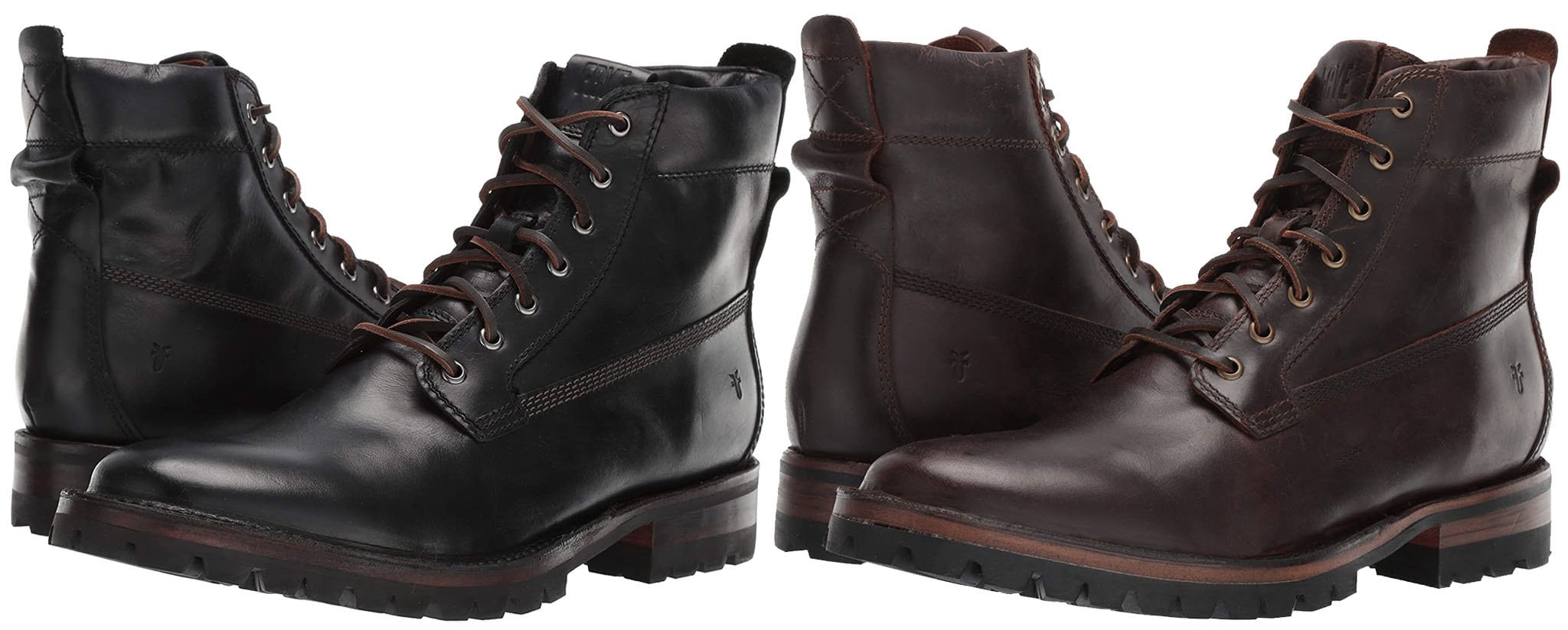 Durable and versatile, the Frye Union Workboots are made from pull-up leather with a weather-proof finish set on rubber lug soles with Goodyear-welt construction