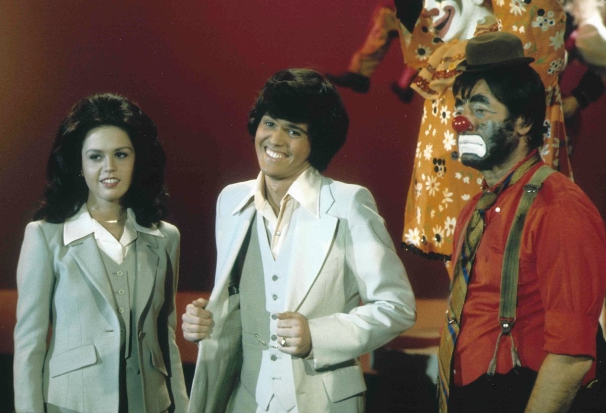 Jerry Lewis, Donny Osmond, and Marie Osmond appearing on the American variety show Donny & Marie