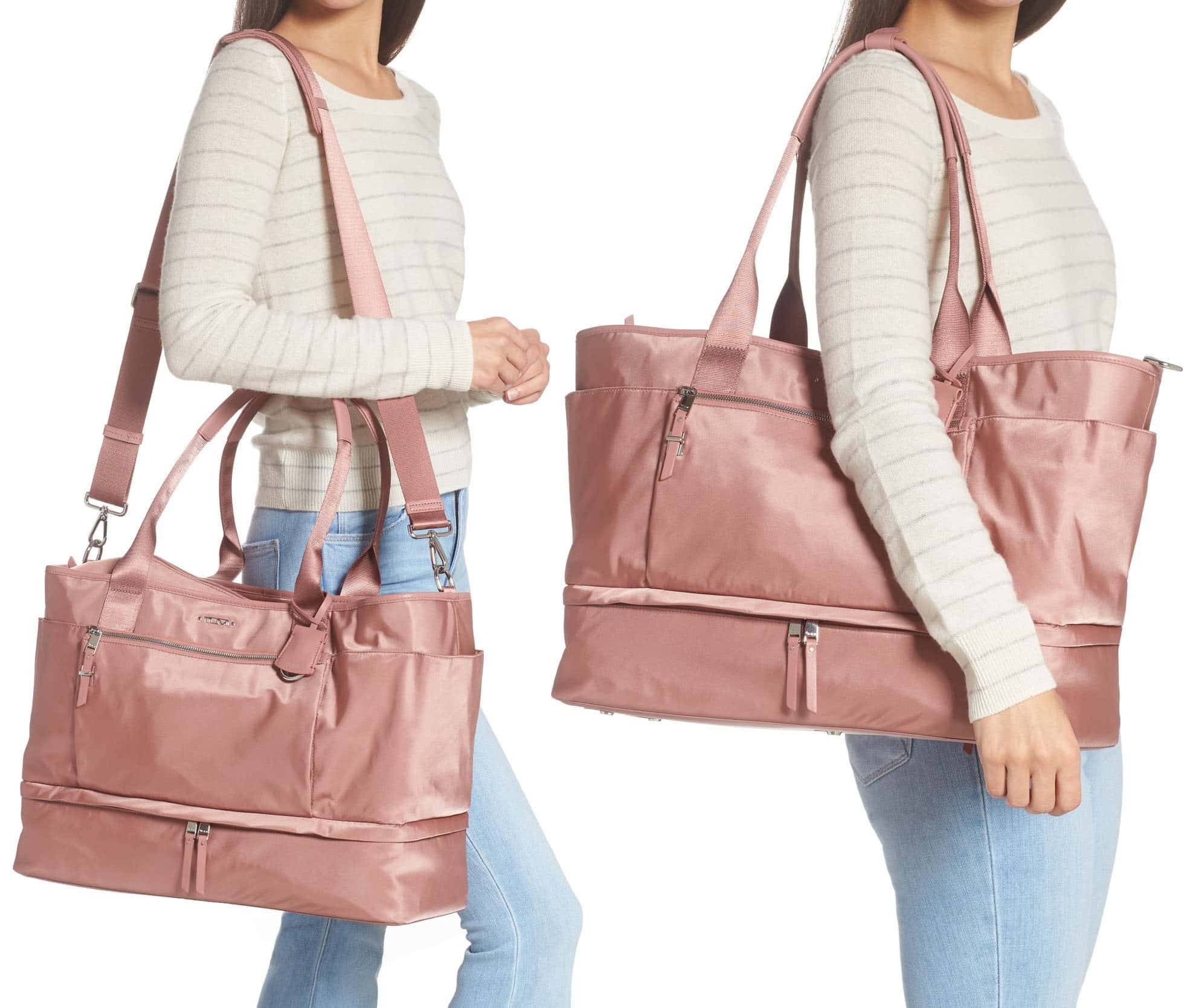 For daily commuters and frequent flyers, Tumi's Clearly Weekend Nylon tote offers style and plenty of space for more than just your essentials