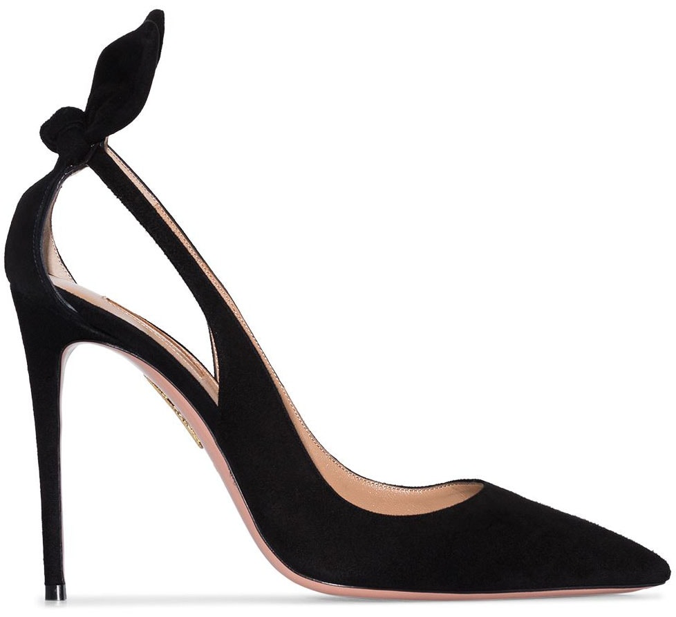 Aquazzura's Bow Tie pumps are defined by the flirty upward bow detail and side cutouts