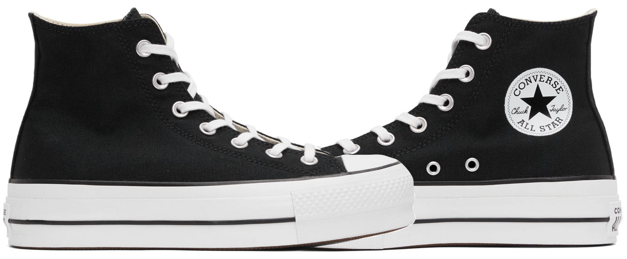 These Converse Chuck Taylors feature the classic Chucks detailing, updated with rubber platforms