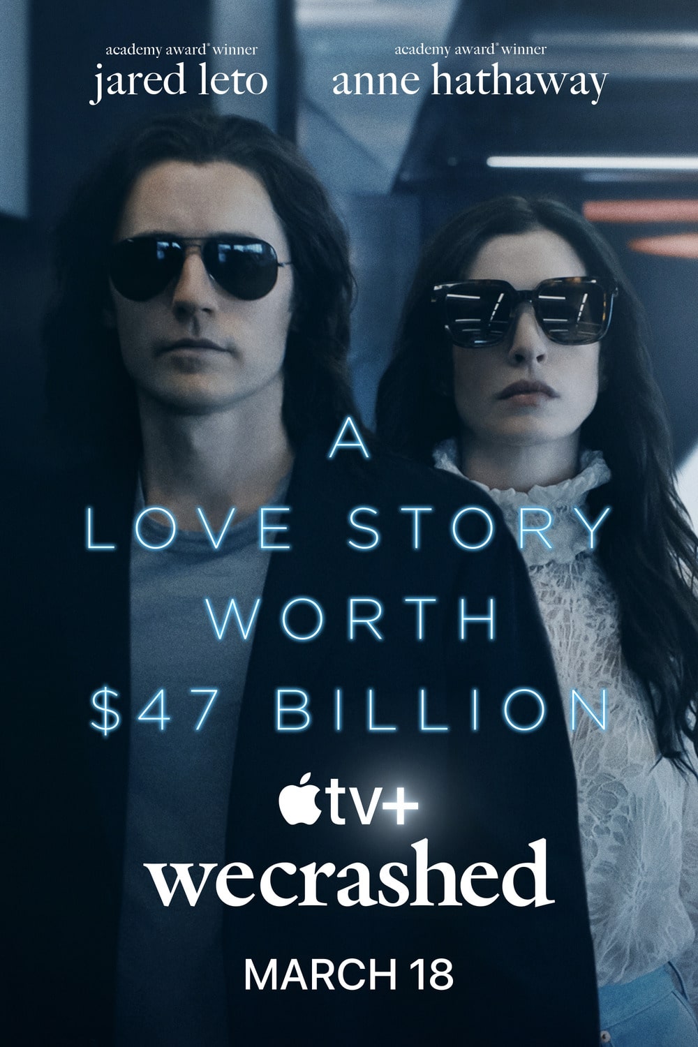 Jared Leto and Anne Hathaway star in new AppleTV+ drama series, WeCrashed