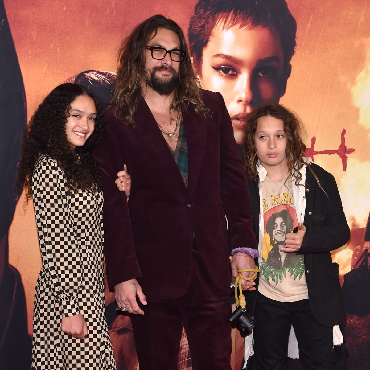 Lola and son Nakoa-Wolf came with their dad Jason Momoa to support their half-sister Zoë Isabella Kravitz