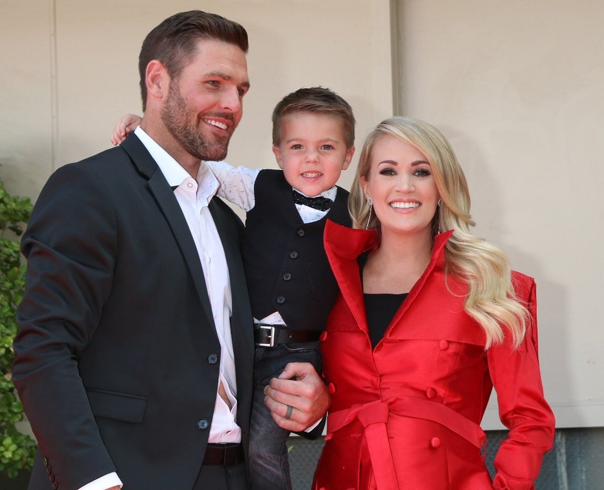 Carrie Underwood was supported by her husband Mike Fisher and their adorable 3-year-old son, Isaiah, while receiving a star on the Hollywood Walk of Fame