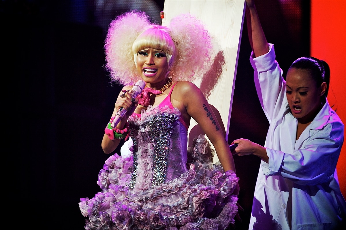 Singer Nicki Minaj performs onstage at the iHeartRadio Music Festival