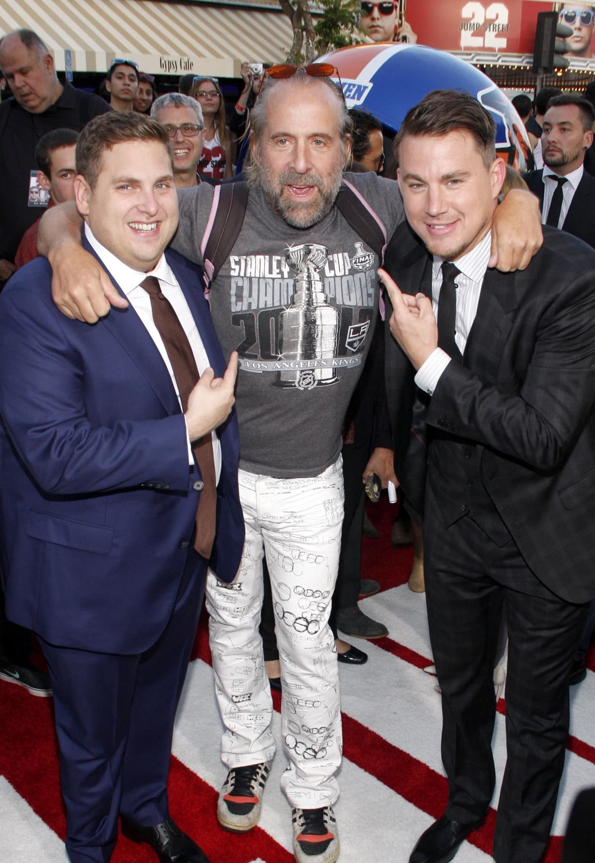 Peter Stormare, Channing Tatum, and Jonah Hill arrive at the Los Angeles premiere of 22 Jump Street