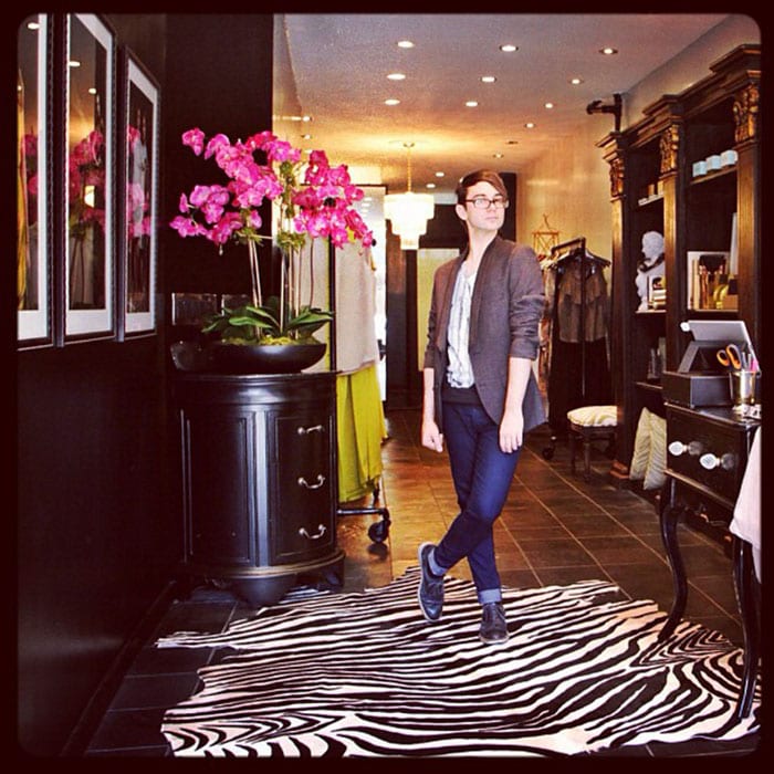 Christian Siriano opened his first store on Elizabeth Street in Manhattan in September 2012 (Credit: @bradwalsh / Instagram)