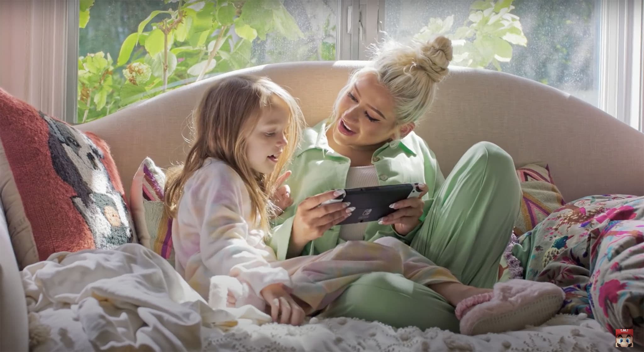 Christina Aguilera and her daughter Summer finding pokemon in their latest Nintendo Switch commercial