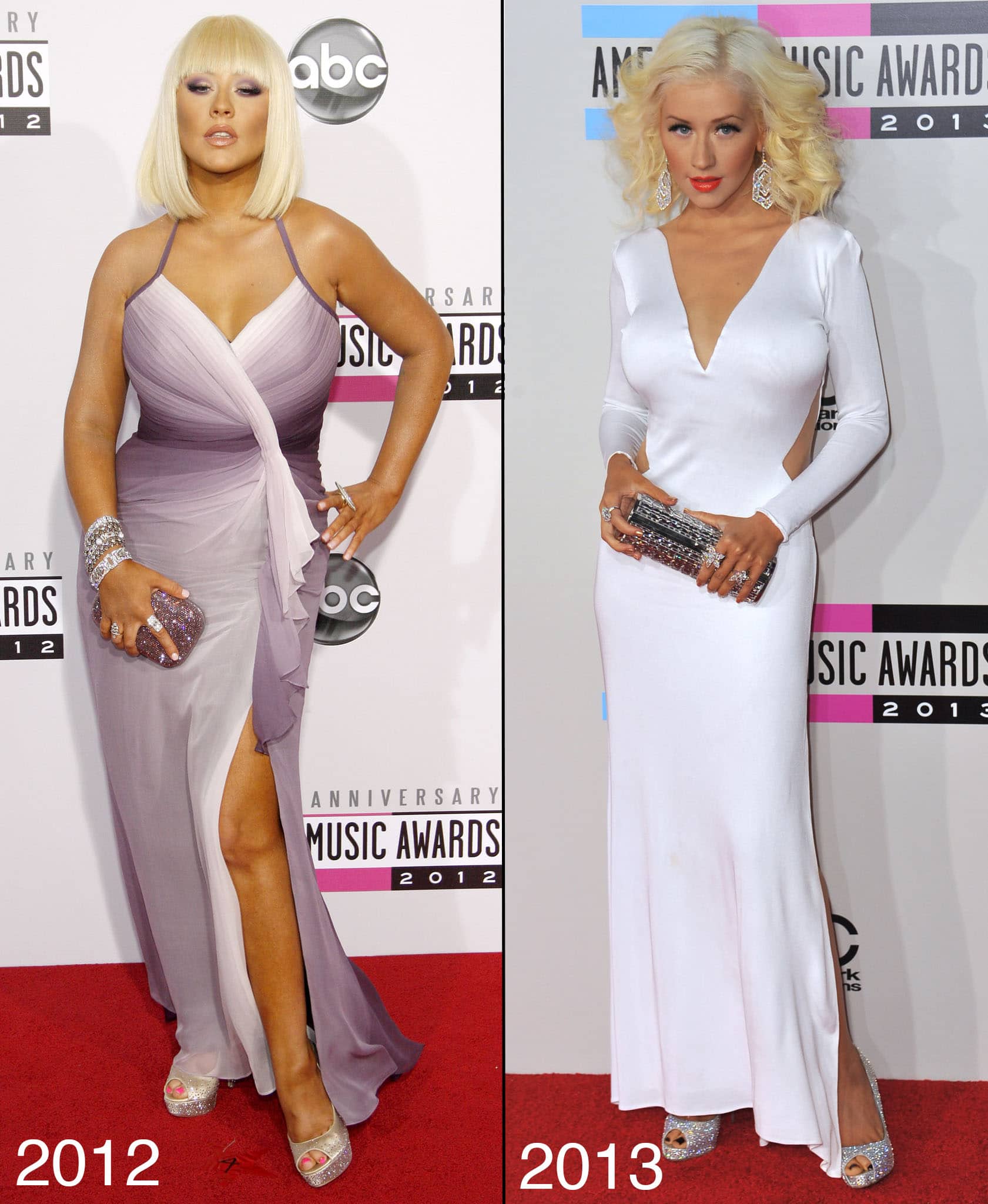 In 2013, Christina Aguilera lost 50 pounds by doing yoga and having a low-calorie diet