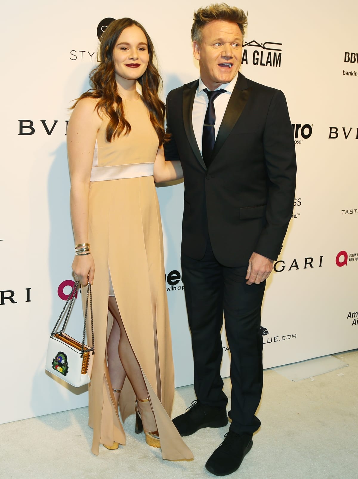 Holly Ramsay and her dad Gordon Ramsay attend the 25th Annual Elton John AIDS Foundation's Academy Awards Viewing Party