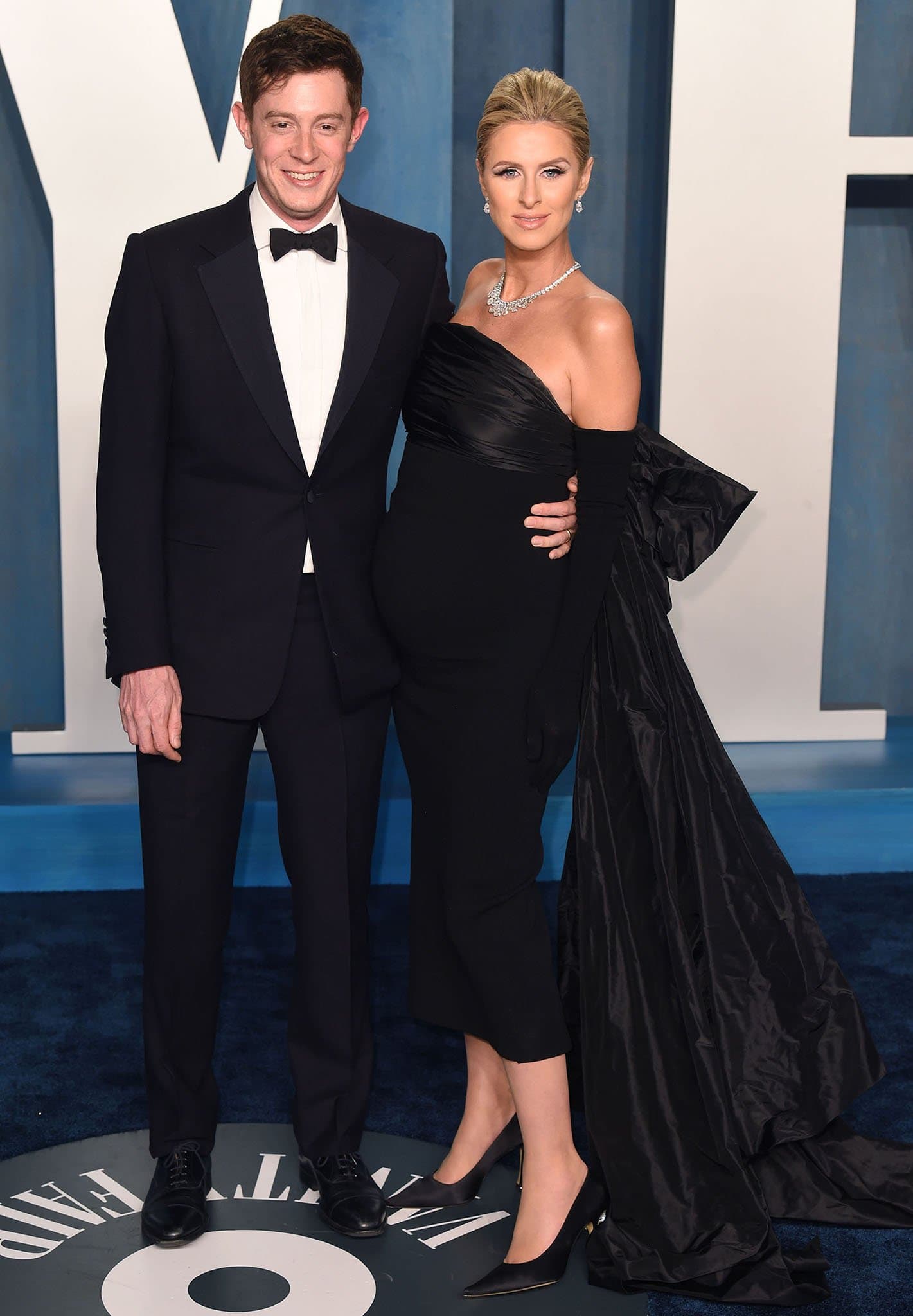 James Rothschild and Nicky Hilton at the Vanity Fair Oscar party on March 27, 2022