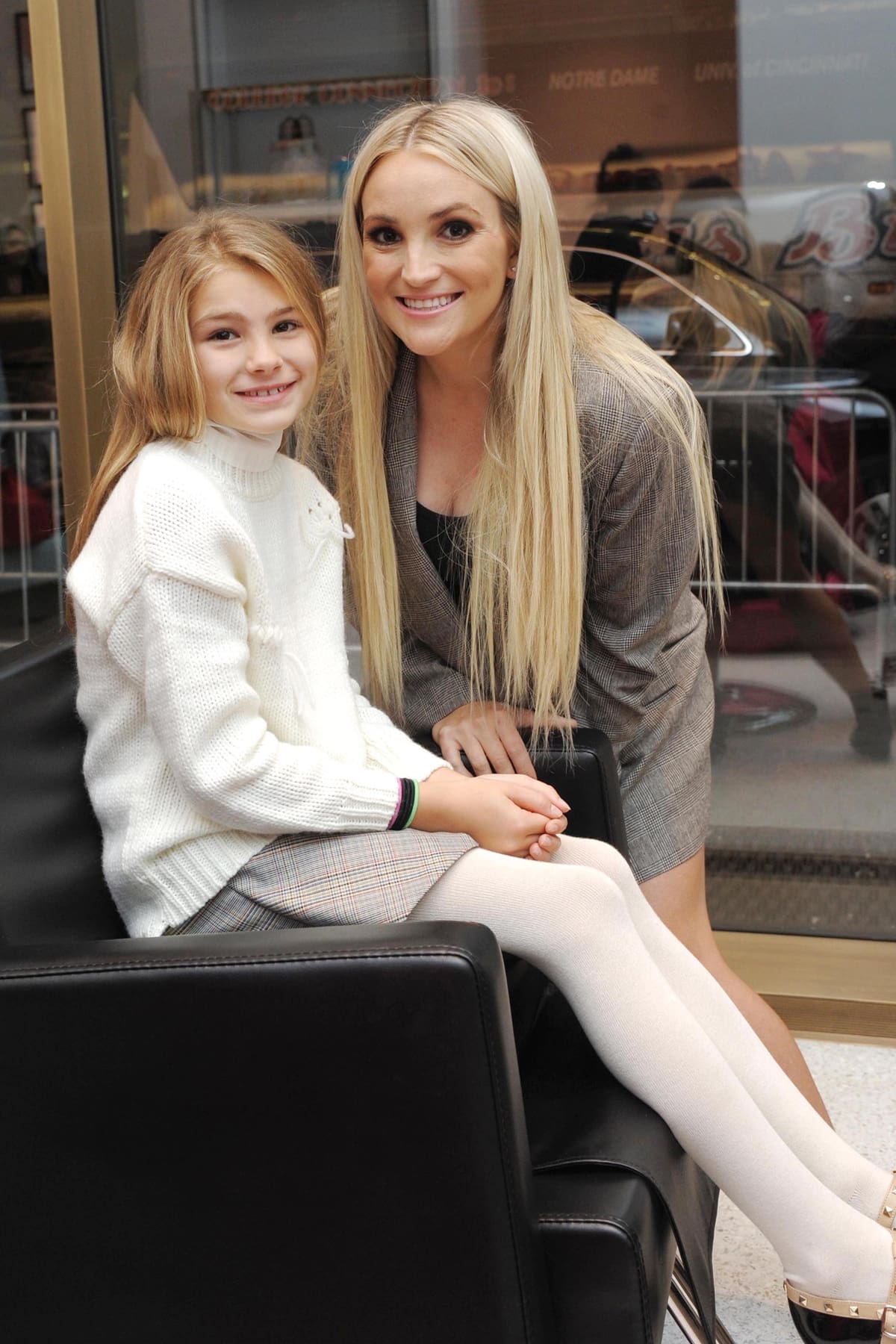 Jamie Lynn Spears with her daughter Maddie Briann Aldridge attend an exclusive American Girl Place event in NYC