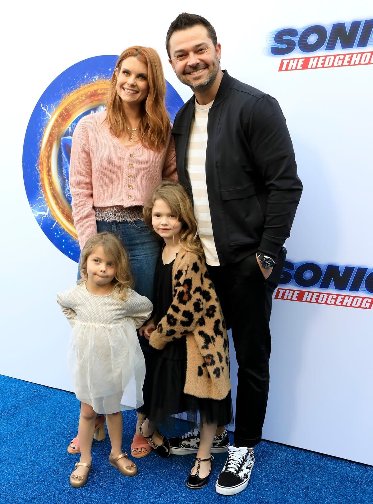 JoAnna Garcia with her husband Nick Swisher and their daughters Sailor and Emerson