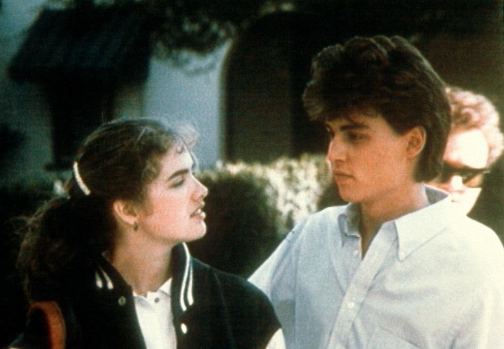Heather Langenkamp as Nancy Thompson and Johnny Depp as Glen Lantz in the 1984 American supernatural slasher film A Nightmare on Elm Street