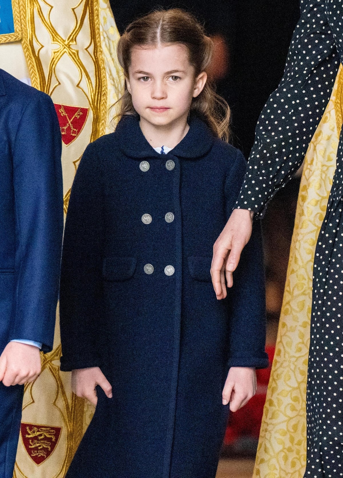 Princess Charlotte of Cambridge looked lovely in a sweet pea coat