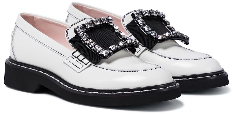 The perfect shoes to wear between seasons, the Viv' Rangers Buckle loafers are finely hand-crafted in leather and feature detailed side-stitching and oversized crystal buckle