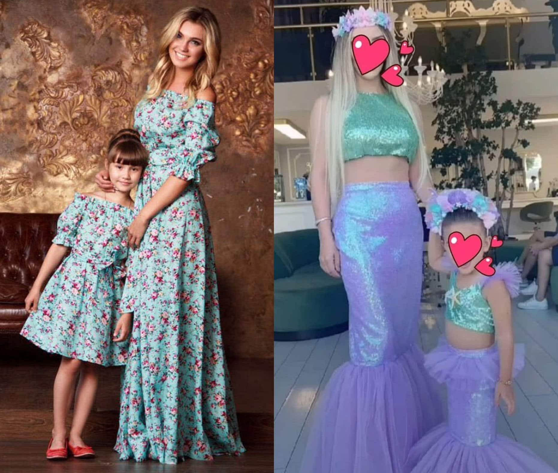 HisAndHersBoutiStore Mommy & Me dress; Ikrakids Mommy and Me Mermaid costume