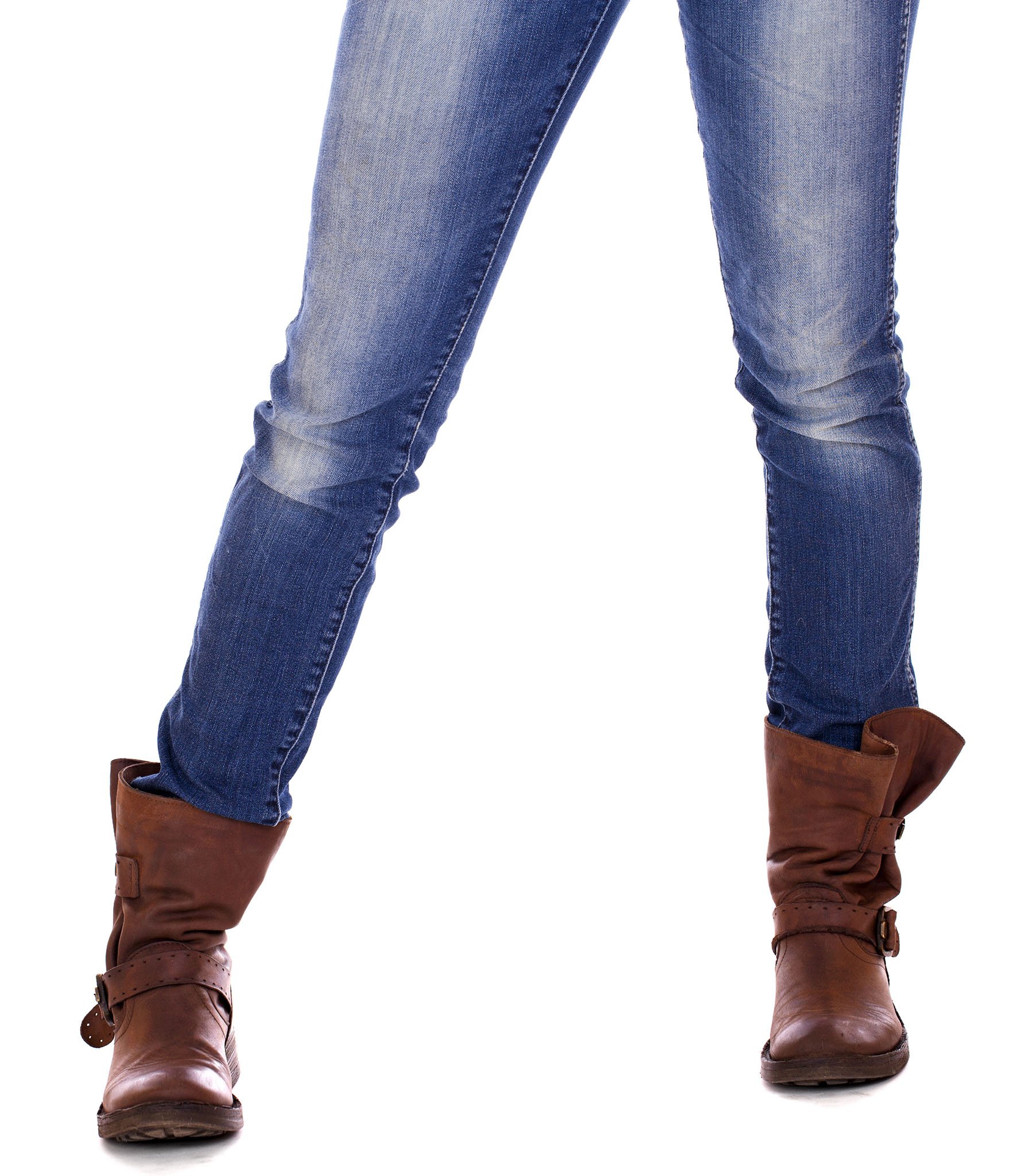Shorter than thigh-high boots, tall ankle boots are wider in the calf area, allowing you to tuck your jeans into the boots easily