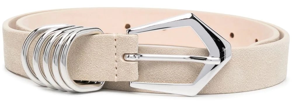 IRO Sugars leather belt with silver-tone hardware made in Italy