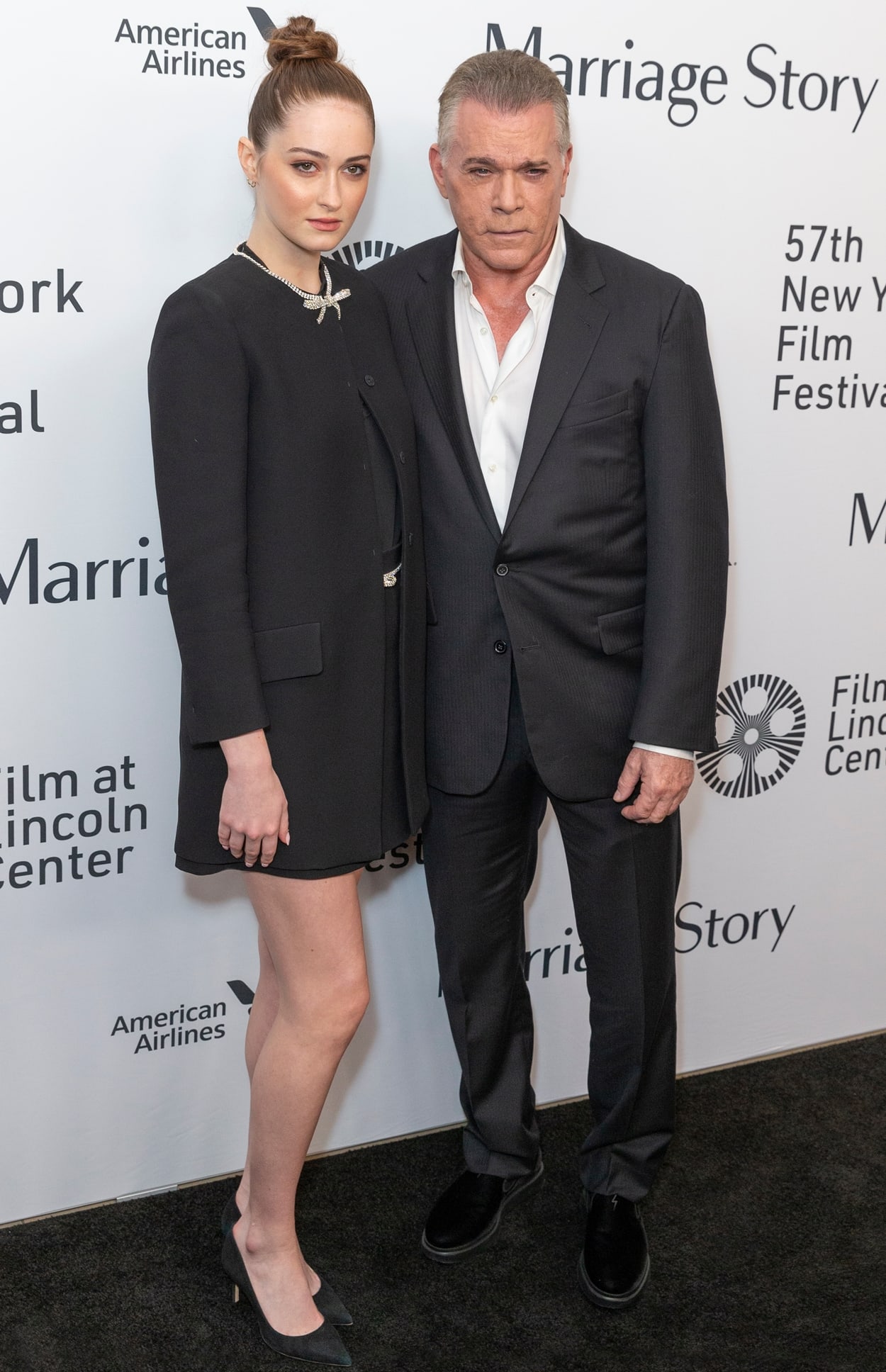 Karsen Liotta and her father Ray Liotta attend the "Marriage Story" premiere at the 57th New York Film Festival