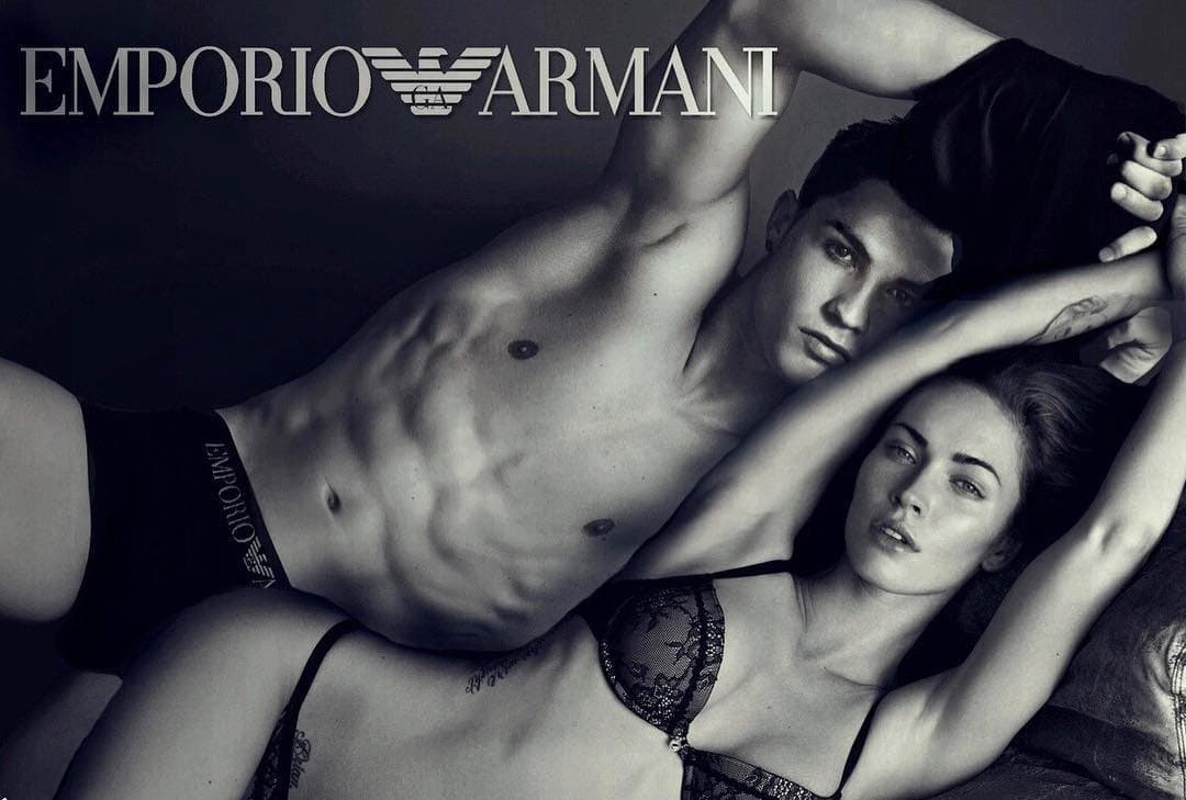 Megan Fox in an intimate photo shoot for Armani with Cristiano Ronaldo