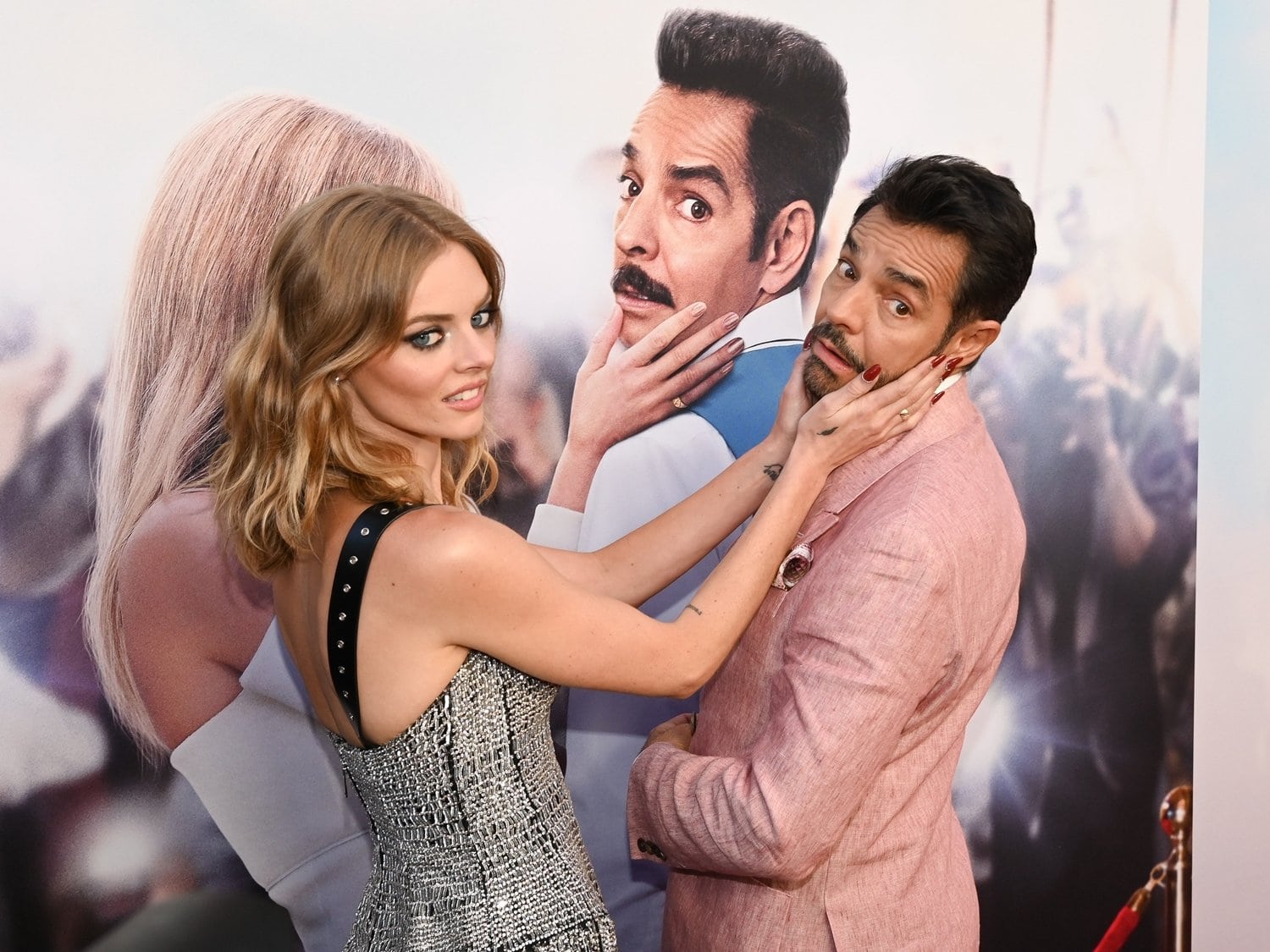 Samara Weaving and Eugenio Derbez attend Hulu's Original Film "The Valet" global premiere