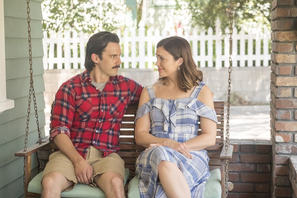 Milo Ventimiglia as Jack Pearson and Mandy Moore as Rebecca Pearson in the American family drama television series This Is Us