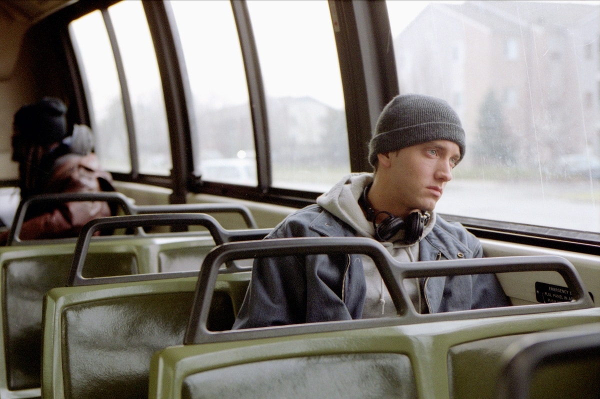 Eminem as Jimmy B. “Rabbit” Smith in 8 Mile