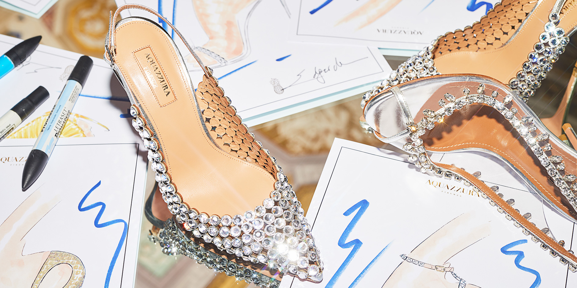 Aquazzura uses social media for their marketing strategy and has worked with high-profile celebrities to help grow their brand