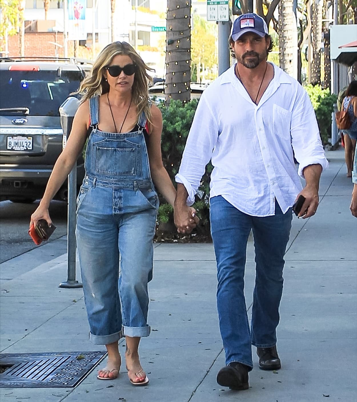 Denise Richards and Aaron Phypers are seen on August 13, 2019, in Los Angeles